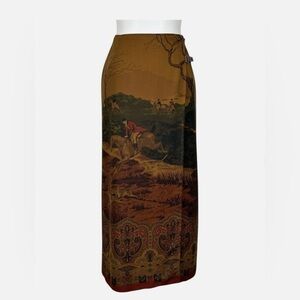 Ralph Lauren Brown Equestrian Maxi Skirt